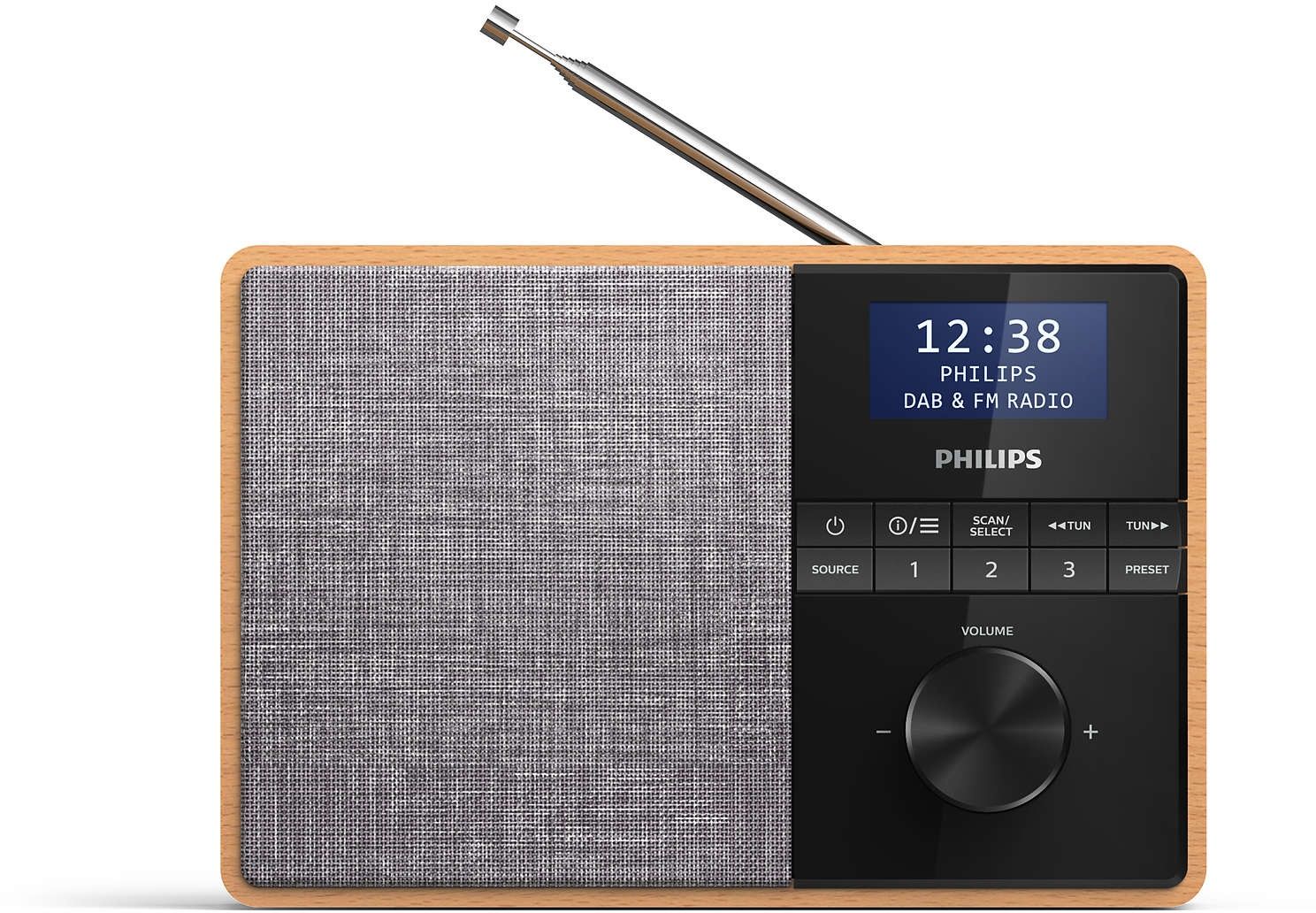 Philips TAR5505/10 - Draagbare Radio - DAB+ FM Bluetooth - Houtkleur