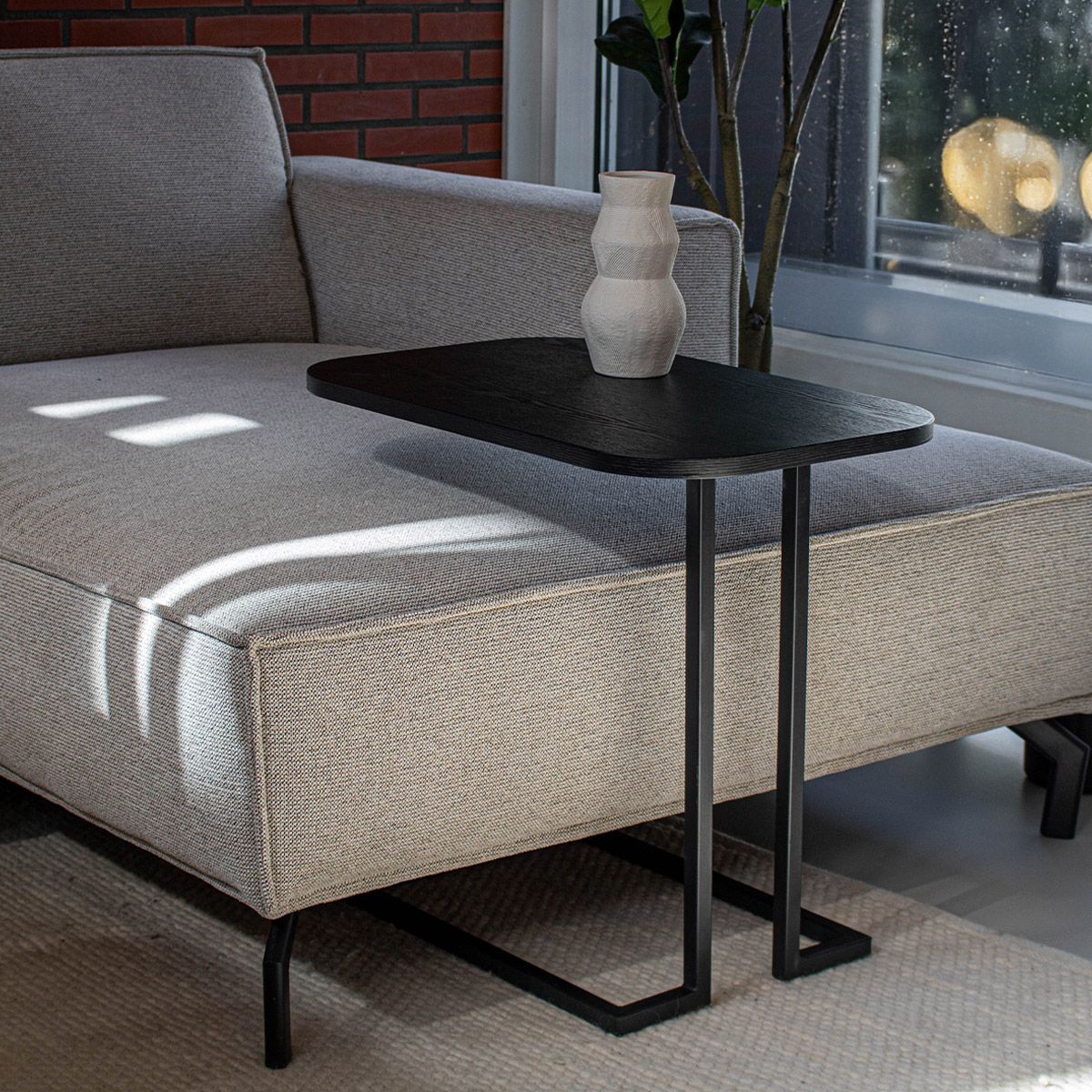 Merkloos Kick Bijzettafel Terzo - Zwart