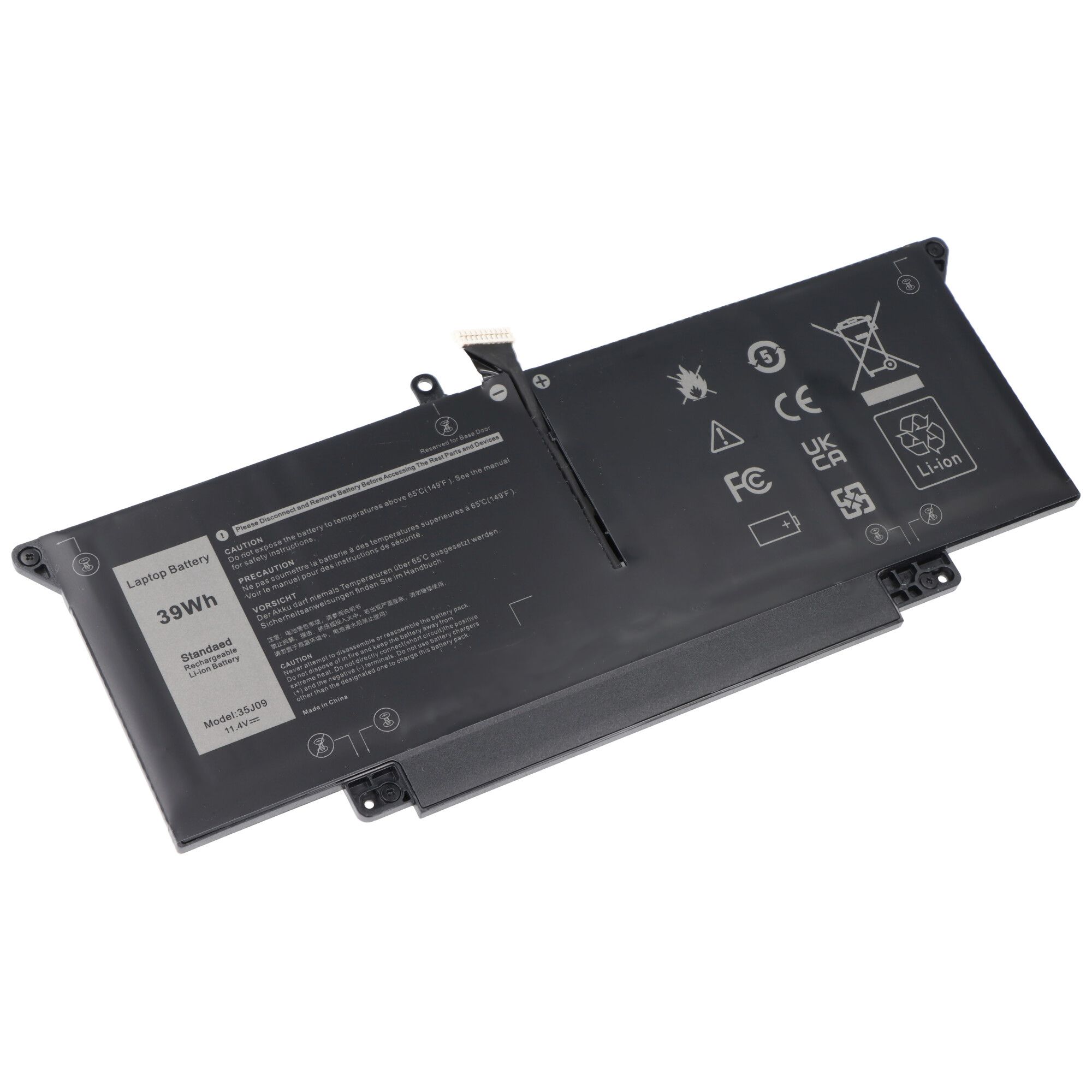 Accu geschikt voor Dell Latitude 7310, 7410, Li-Polymeer, 11,4V, 3420mAh, 39Wh
