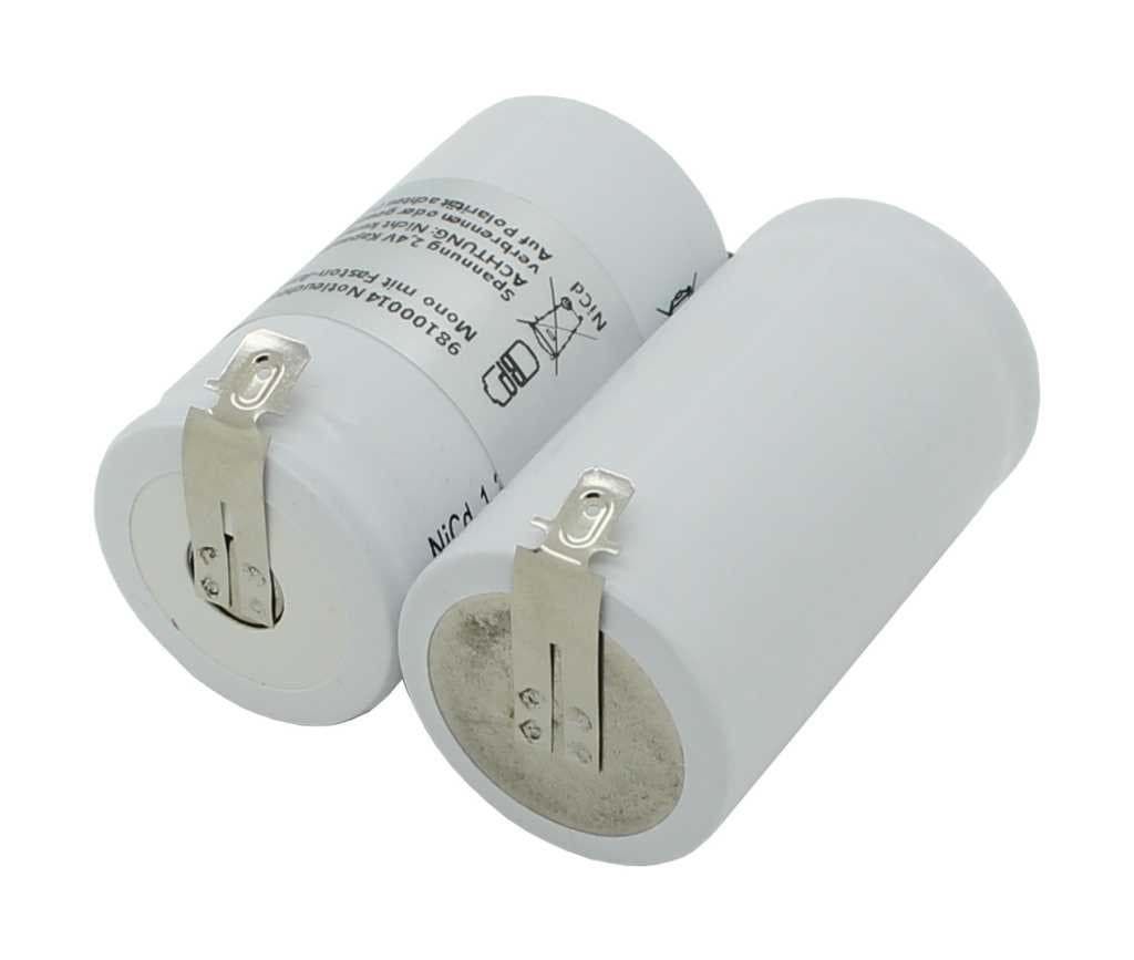 Batterij voor noodlicht NiCd 2.4V 4500mAh F1x2 Mono D met Faston-aansluiting geschikt voor 2,4 V-bat