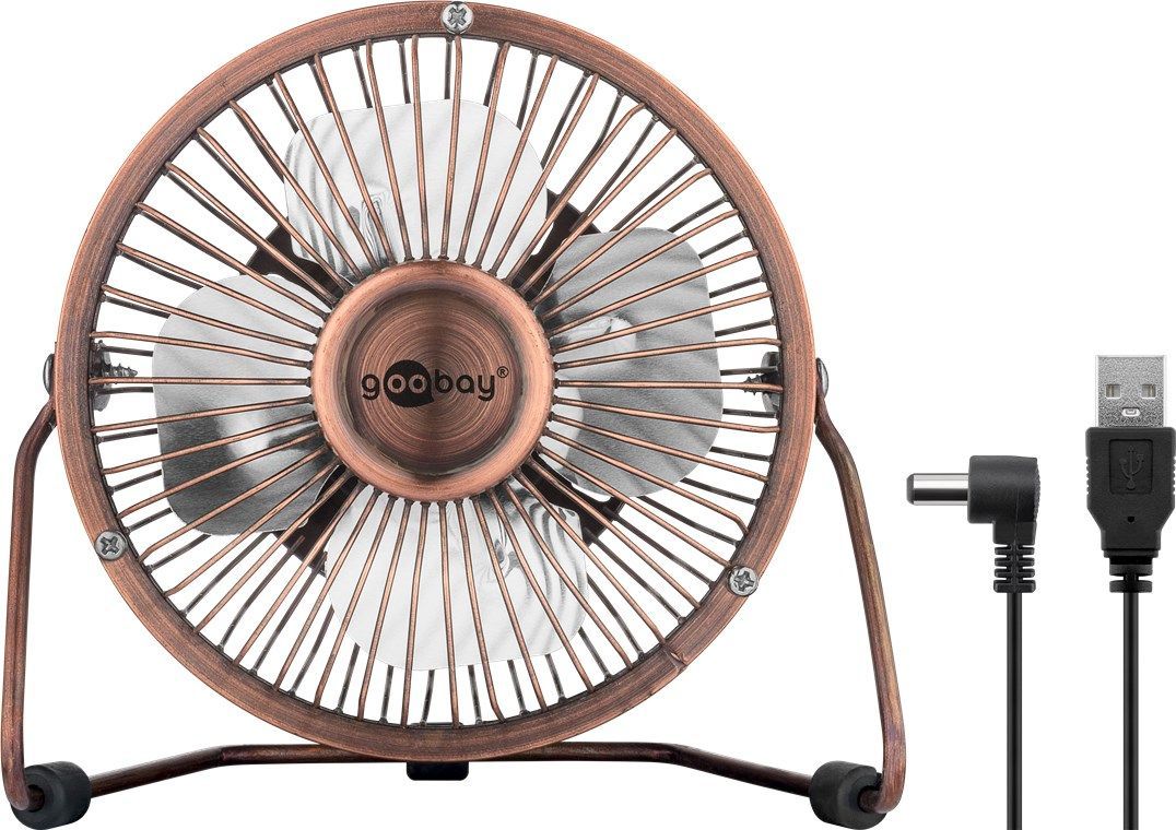 Goobay USB fan - 4 inch - Stil en energiezuinig - Brons