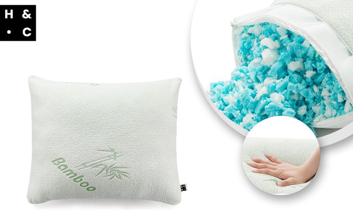 Merkloos Home&Comfort Bamboo Sleep - Hoofdkussen - Antibacterieel - Anti-Huisstofmijt - 50 X 60 Cm - Wit