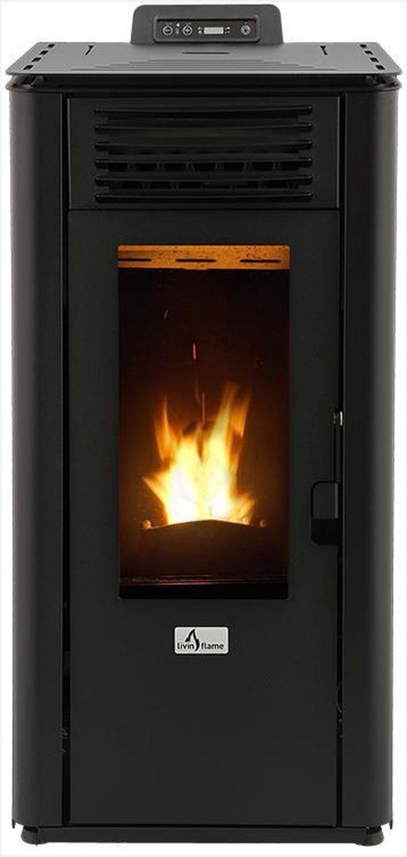 Livn Pelletkachel Ulvik 8 - Voor Ruimtes Tot 200 M³ - 7, 5 Kw - Zwart