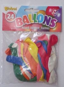 BE24 gekleurde partyballonnen - 20 zakjes van 24 stuks (20*24)