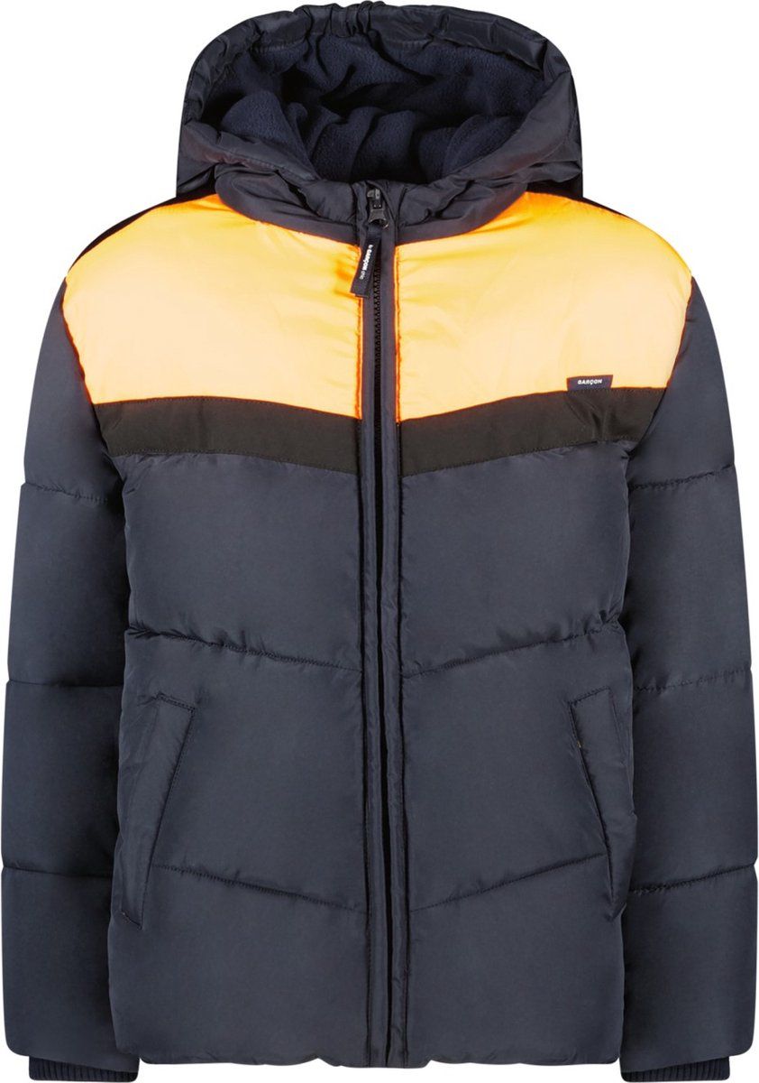 Le Chic Garcon - Jongens Jas - Doorgestikt met capuchon - Maat 164