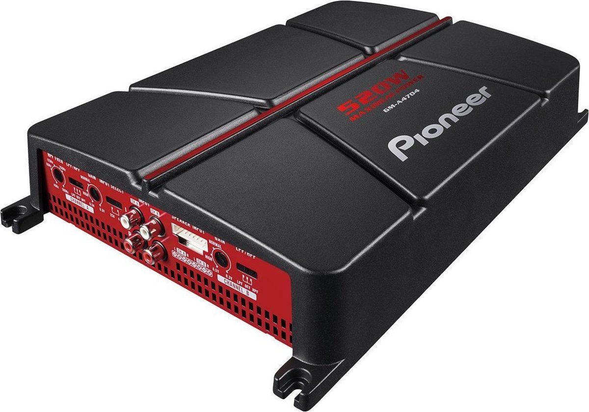 Pioneer GM-A4704 - Autoversterker 4 kanaals - 520 W - Zwart