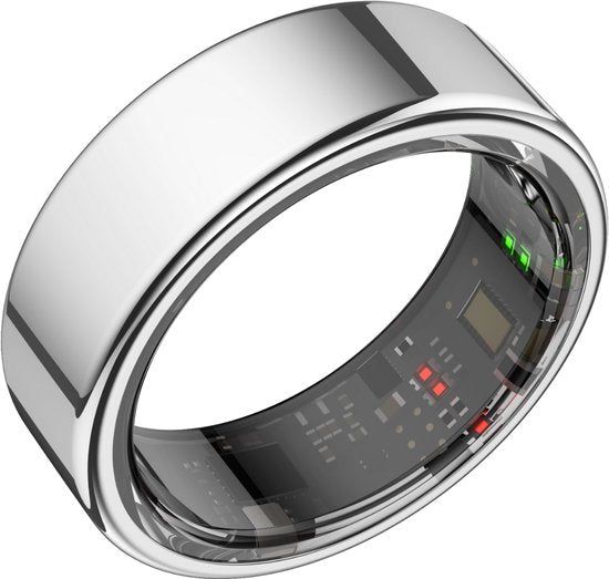 Focus® S1 Smart Ring – Zilver Maat 8 – Hartslag, Slaap&O2 Meting– IP68 Waterdicht – Wearable