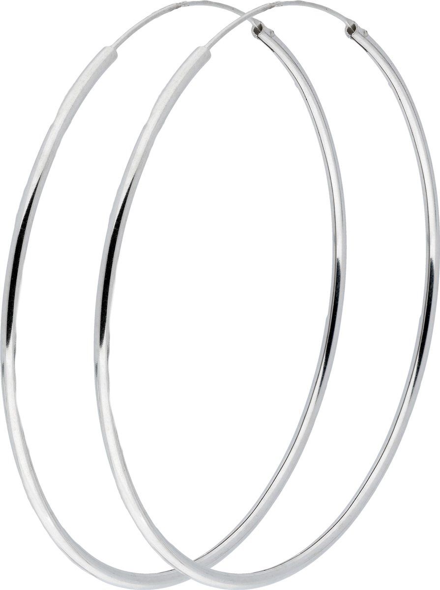 Glowdraadoorringen - 107.0002.70 - Oorringen -Ø70 Mm - Ronde Buis - Zilver