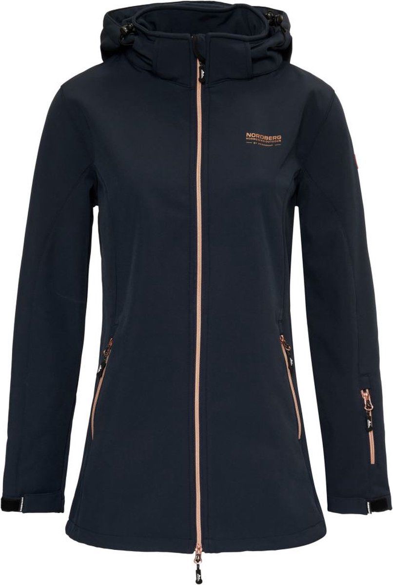 Nordberg Irene Softshell Jas - Dames - Windproof Waterafstotend - Navy - Maat S