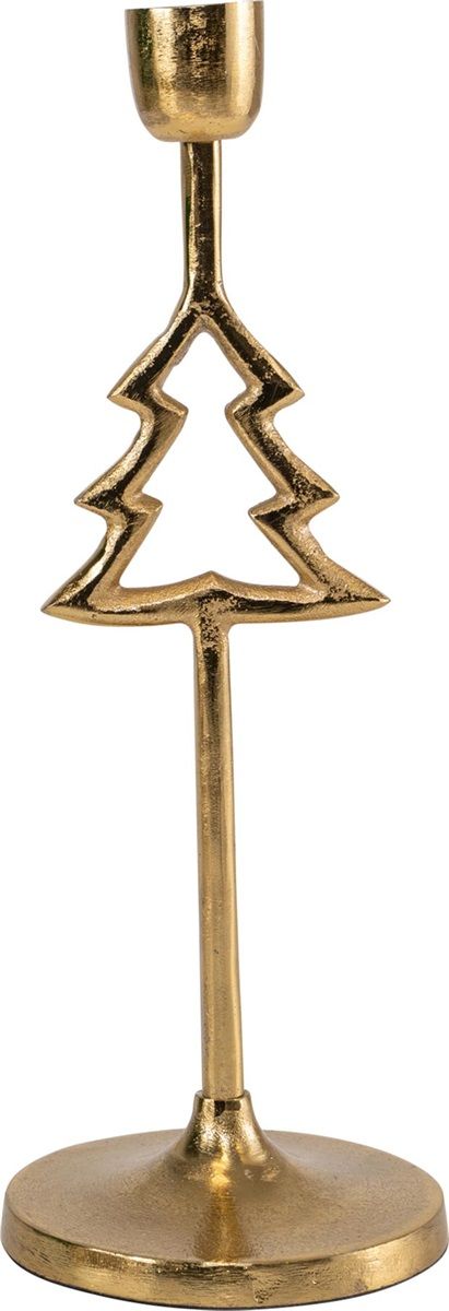 Kaarshouder Pillar metaal goudø9x23cm