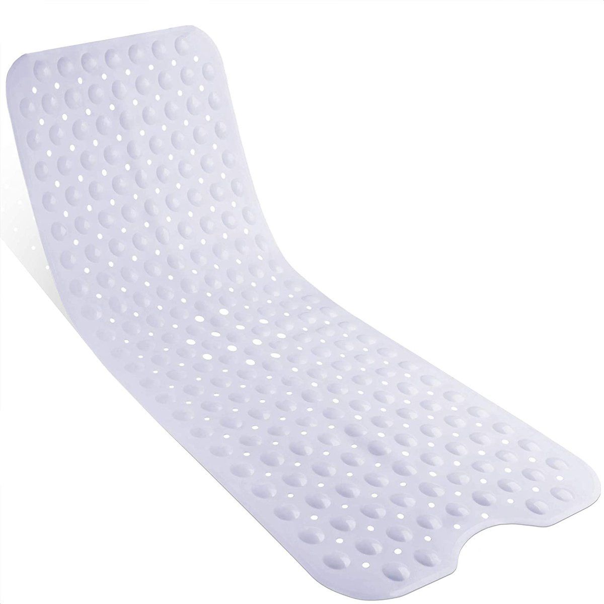 Avalo Badmat / Antislipmat Douche - 100x40CM - Wit - Met Zuignappen - Douchemat Antislip Voor Douche - Badkamermat