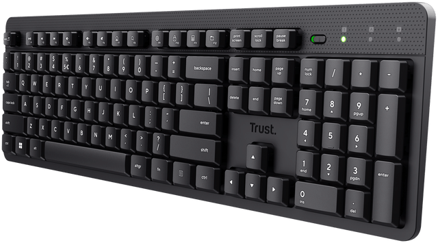 Trust Ody II - Draadloos Toetsenbord - Stil Qwerty US - Zwart