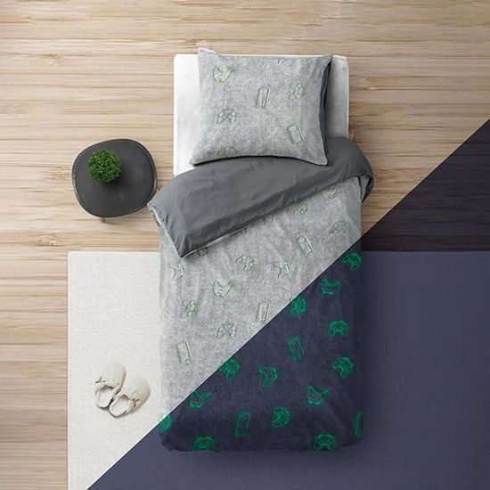Merkloos Sleeptime Dekbedovertrek Glow In The Dark Games Multi 140 X 200/220 Cm