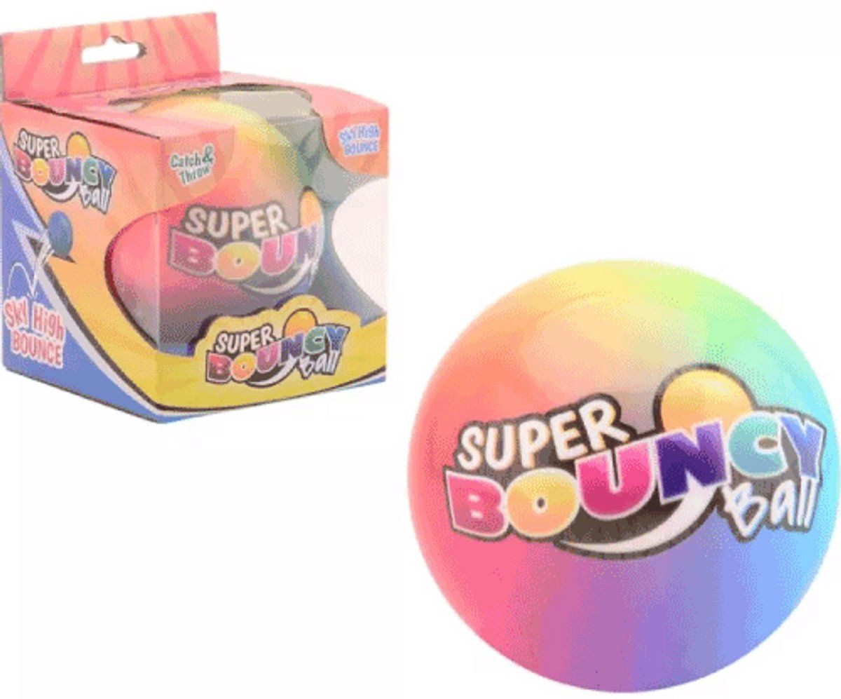 John Toys - Super Pu Stuiterbal - 10 Cm Diameter - Neon