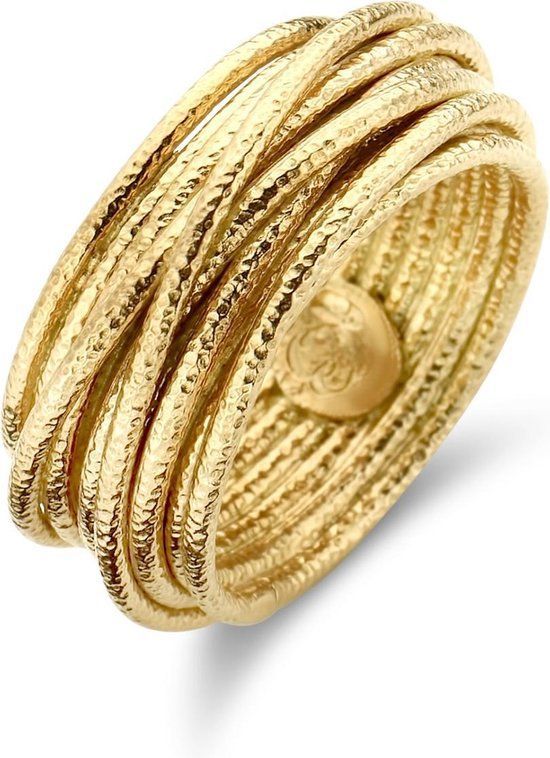 Casa Jewelry Ring Wikkel - Goud Verguld - Breedte 12 Mm - Zilver