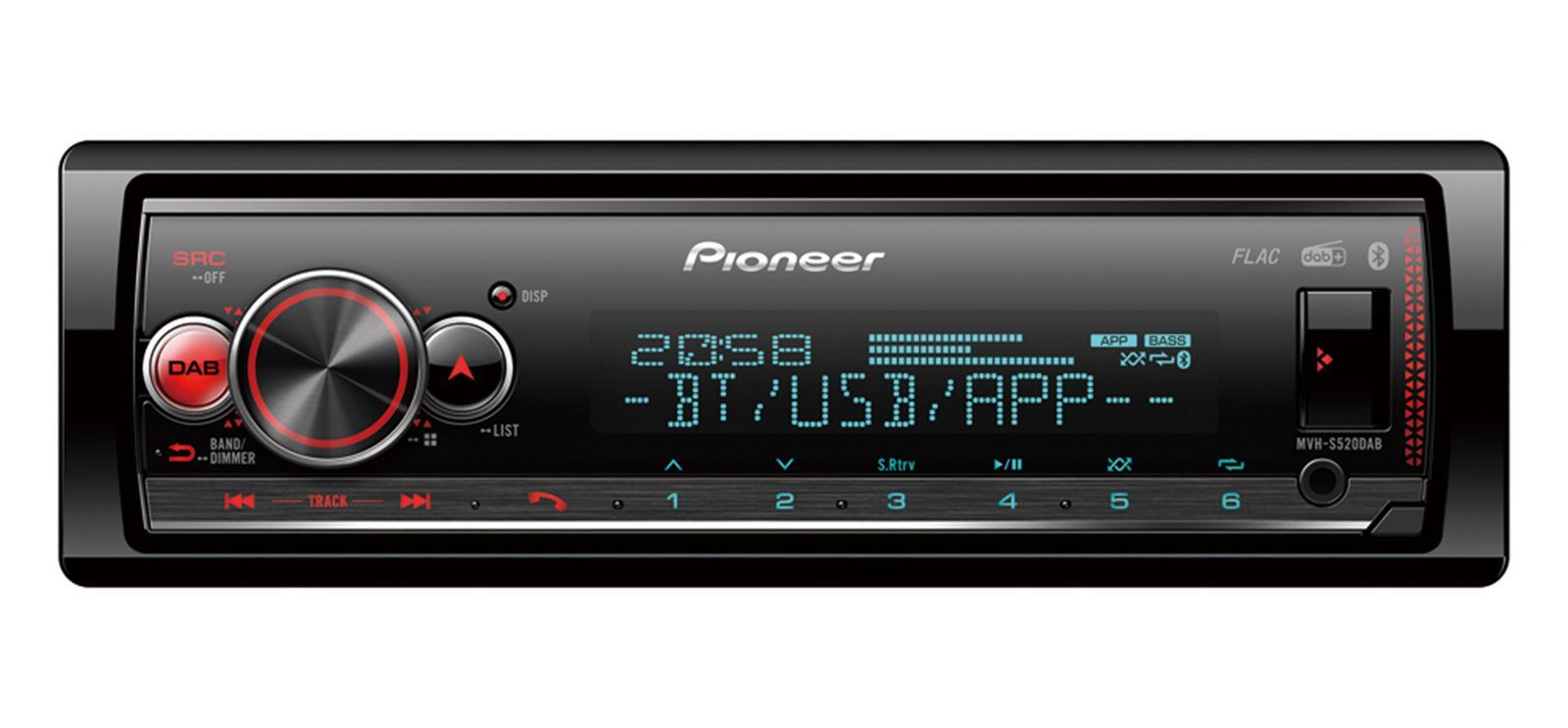 Pioneer MVH-S520DABAN-PH - Autoradio - DAB+ Bluetooth - Mechafree