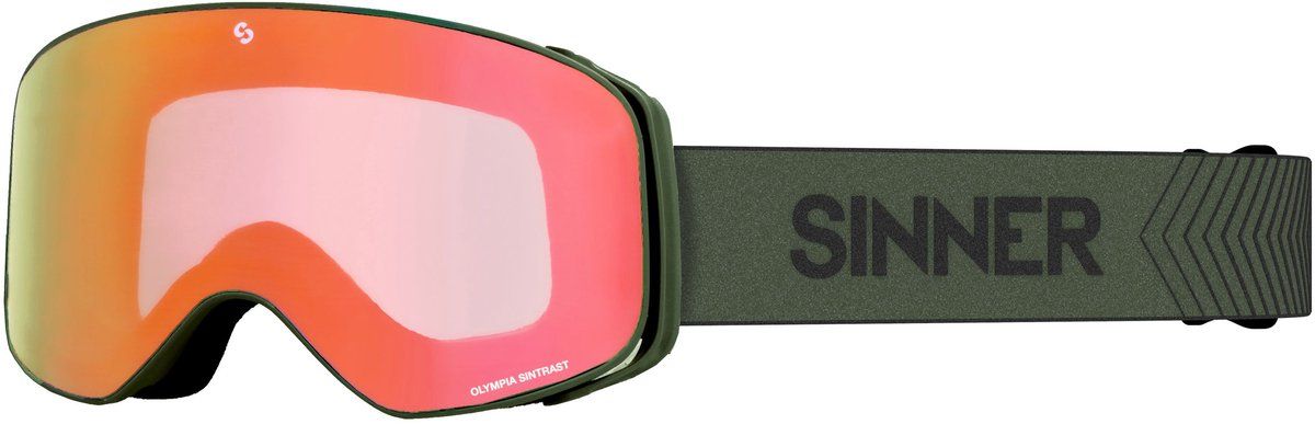 Sinner Olympia - Skibril - Dubbele Lens 100% Uv-bescherming - Mat Moss Groen