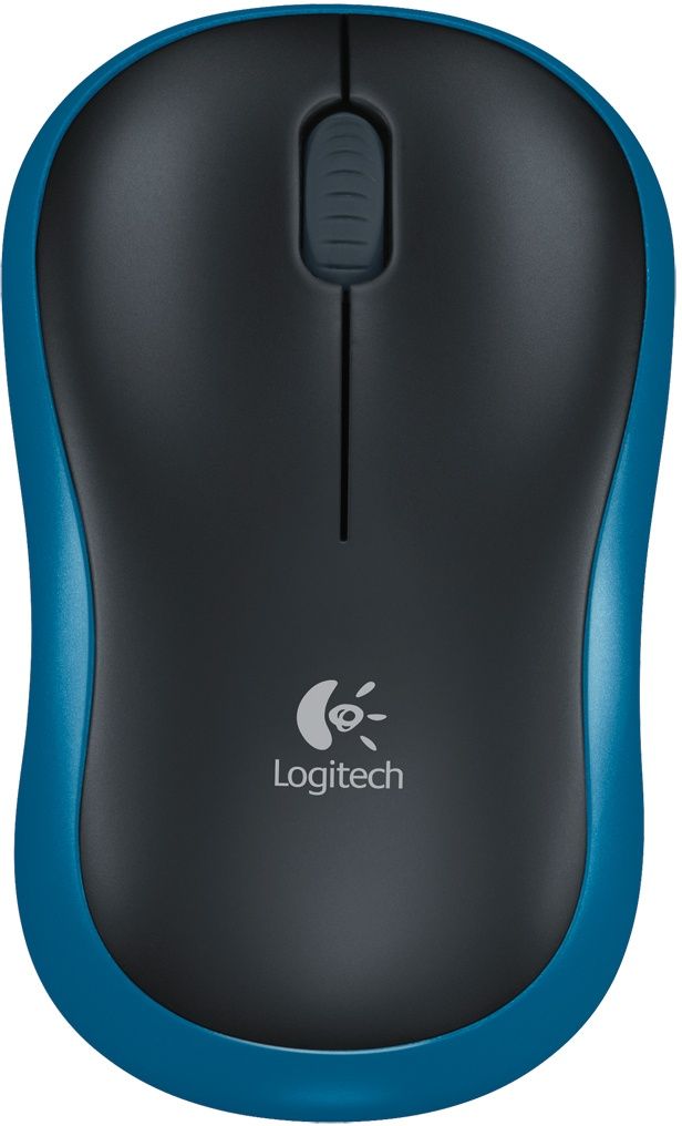 Logitech Wireless Mouse M185 - Draadloos - 1.000dpi - Zwart/blauw