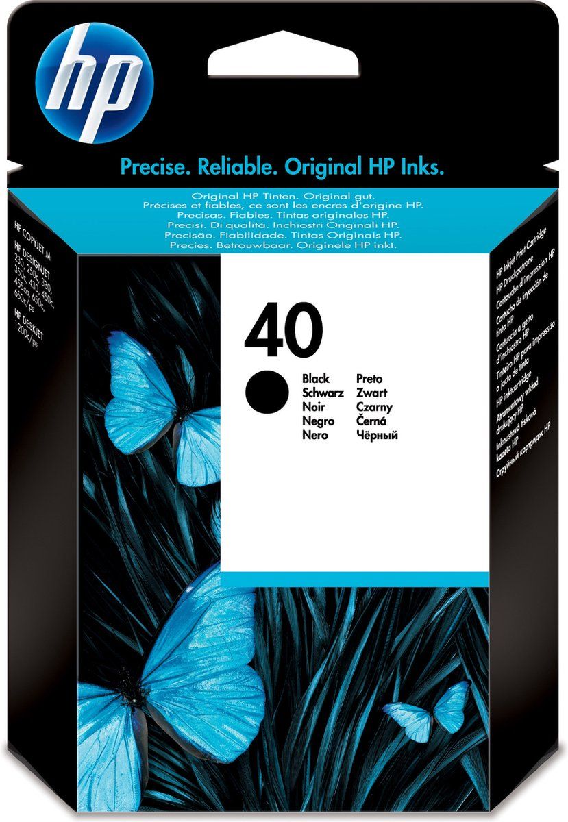 HP 40 - Inktcartridge - Originele zwarte inkt - Zwart (51640A)
