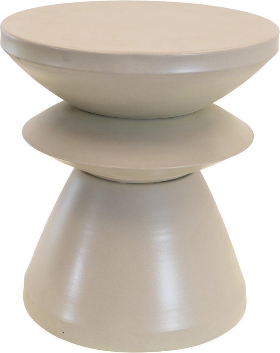 Louis bijzettafel metaalø36x39,5cm - licht grijs