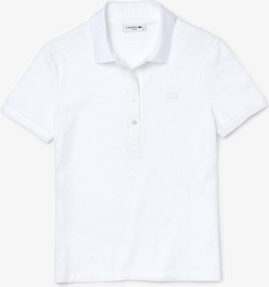 Merkloos Lacoste Chemise Poloshirt Dames - Maat 34 - Katoen Met Geborduurde Krokodil