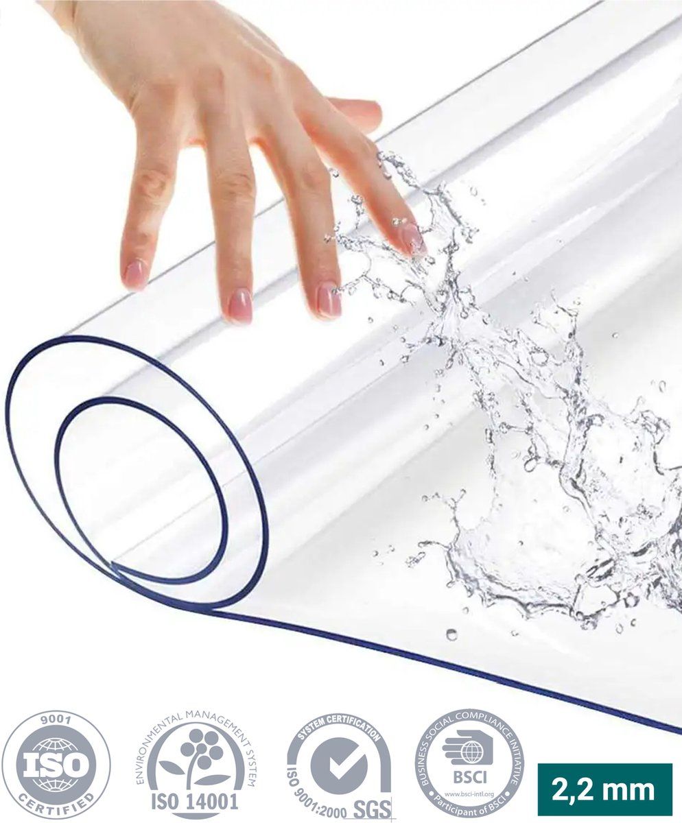 Homewell Tafelbeschermer - Tafelzeil 100x220cm - Anti Slip Hittebestendig 2, 2 Mm
