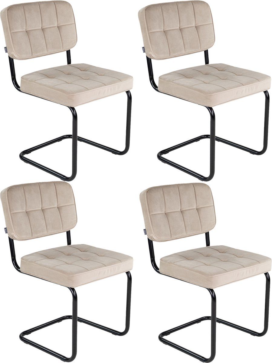 Kick Buisframe Stoel Ivy Champagne - Set Van 4