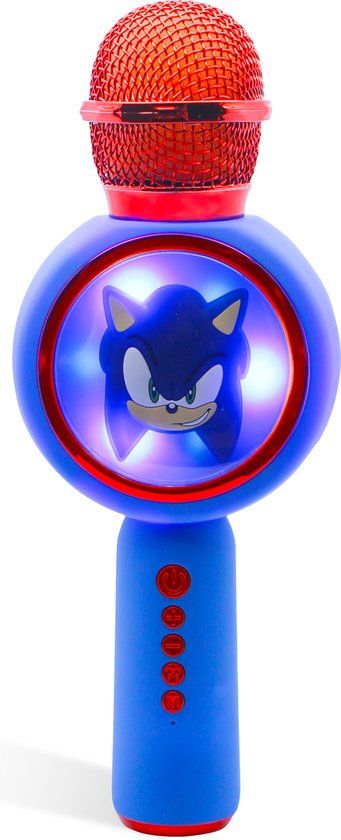 Sonic the Hedgehog - draadloze karaoke microfoon - oplichtend LED display - speaker - stemvervorming