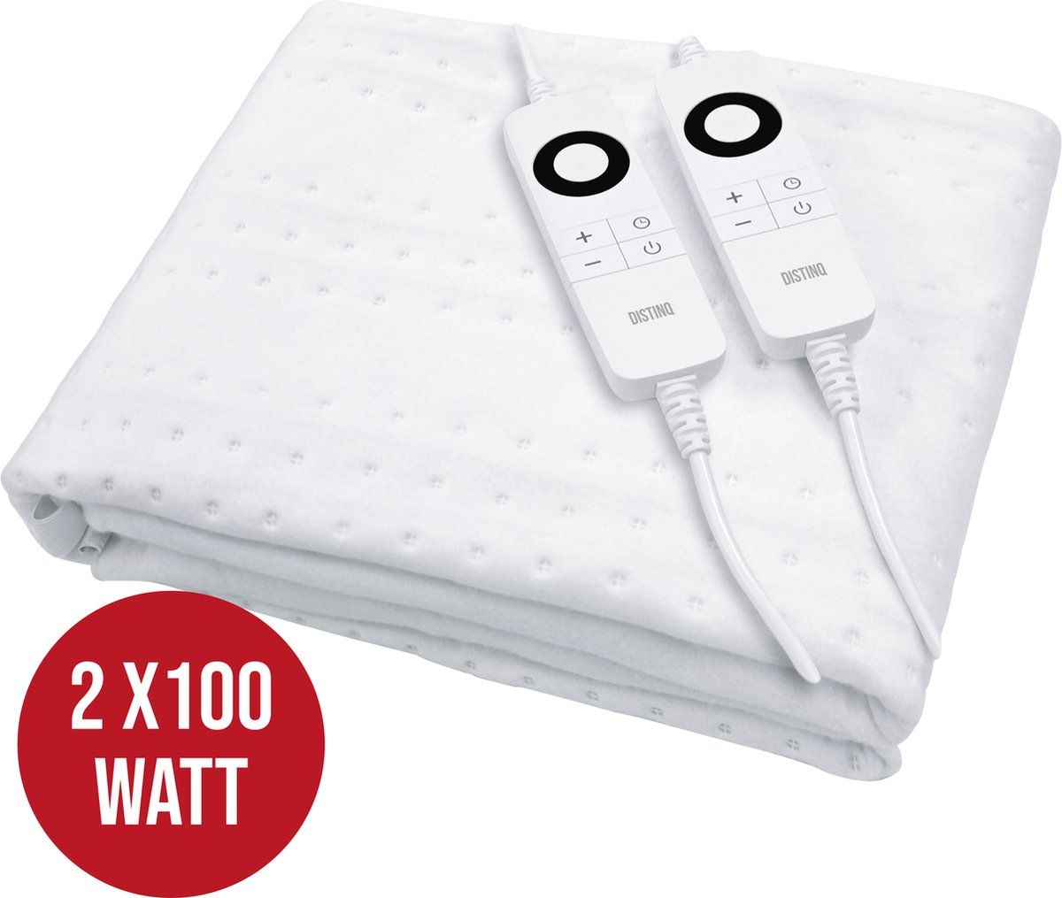 DistinQ Elektrische Deken - 2-Persoons - 6 Warmtestanden - Wit