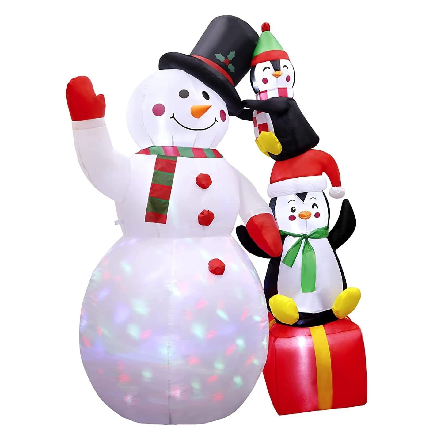 Viking Choice Kerstversiering Buiten - Opblaasbare Sneeuwpop Met Led - 180 Cm
