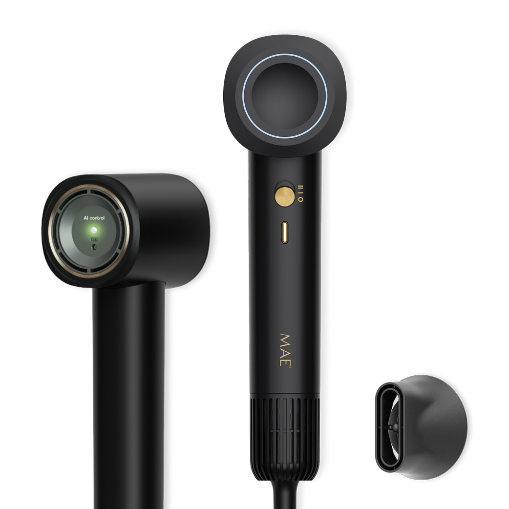 MAE Breeze II - Föhn - AI heat control 1100W - zwart