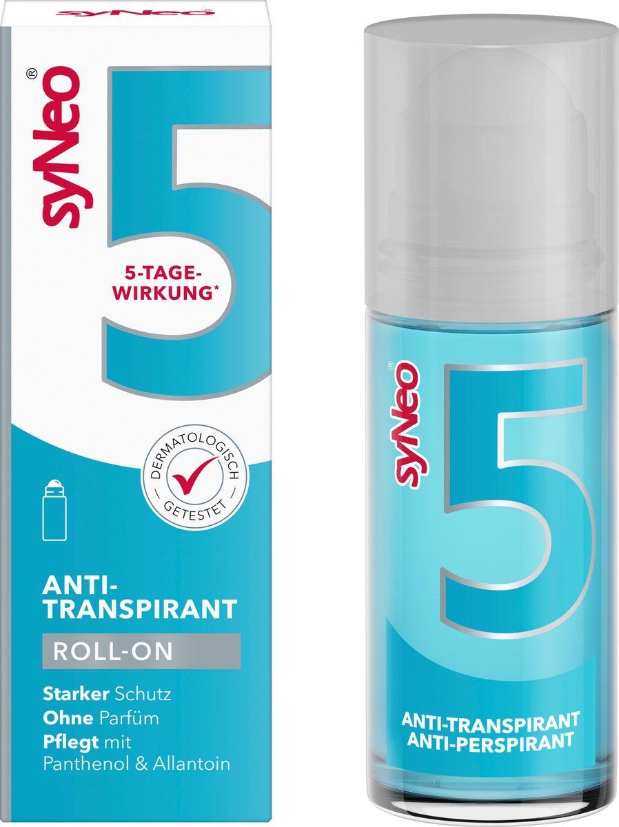 syNeo 5 - Deodorant roll-on anti-transpirant zonder parfum - 50 ml