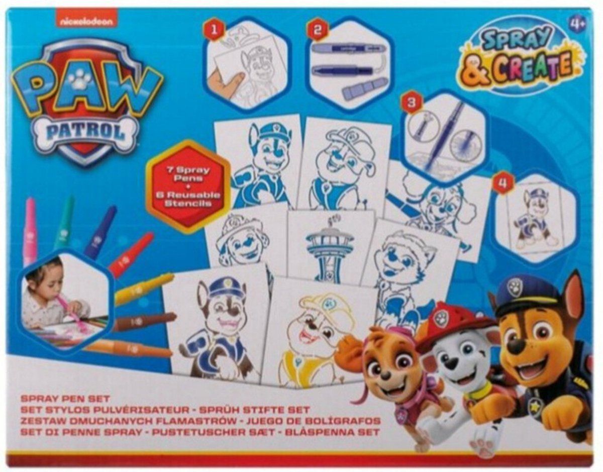 Canenco Paw Patrol - Spraypen Set - 5 Kleurrijke Spraypennen