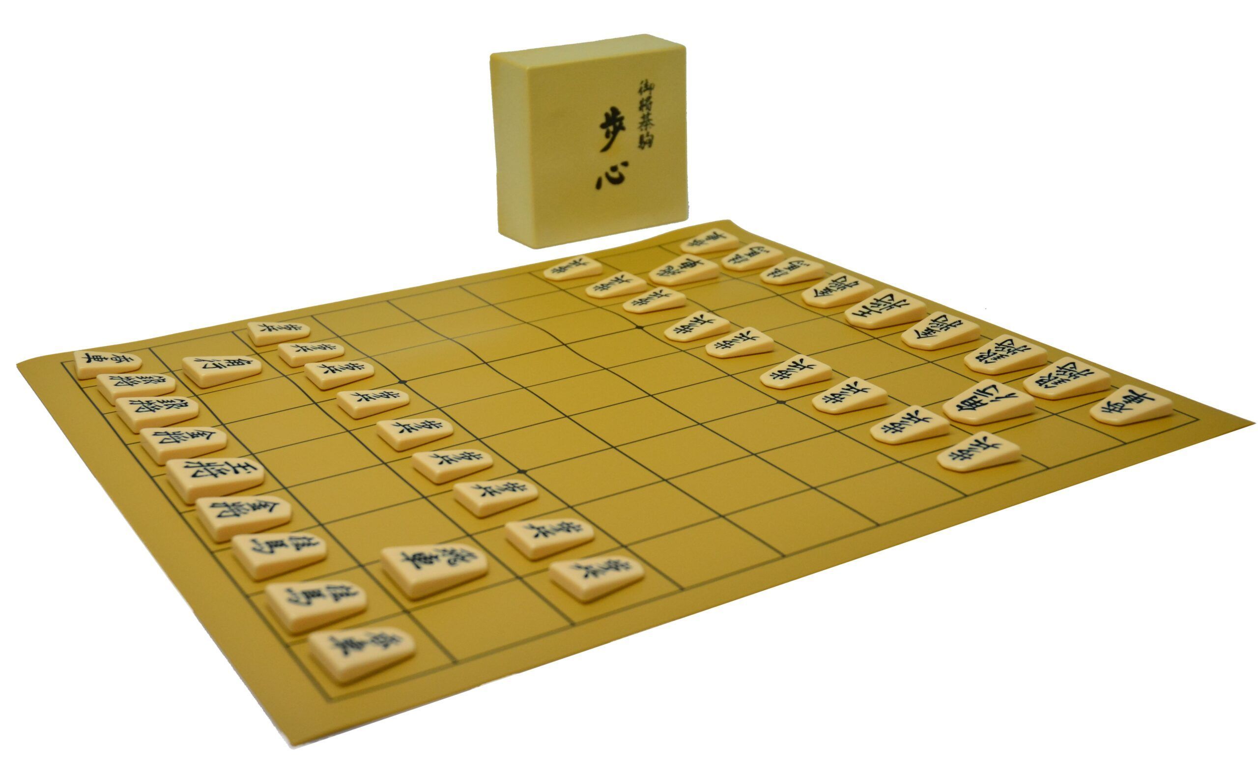 Goliath Games Shogi Set - Japans Schaak - Kunststof Stenen En Vinyl Speelmat 36x33 Cm