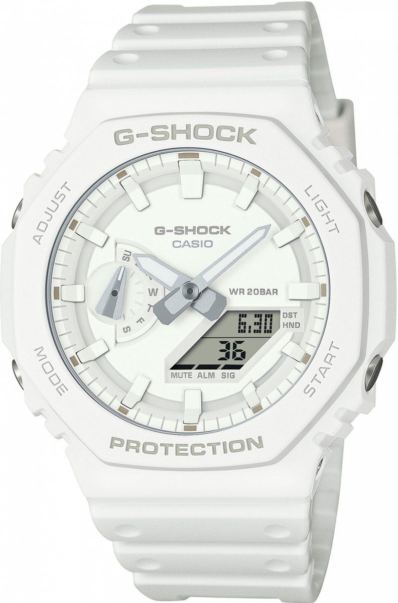 G-Shock GA-2100-7A7ER - Heren Horloge - 20 ATM waterdicht - Kleur wit