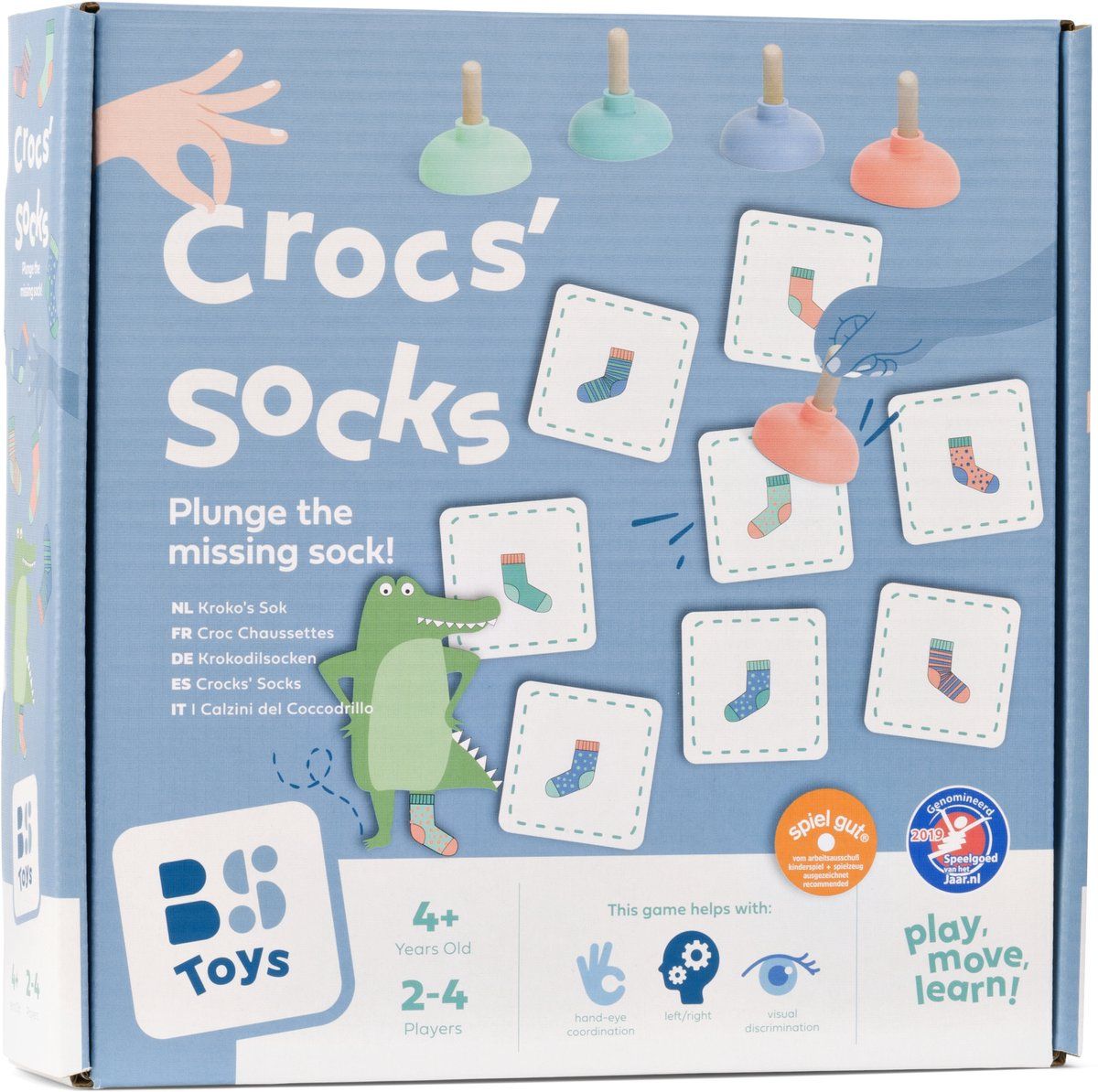 BS Toys Crocs’ Socks! - Kinderspel - 52-delig - Gezocht sokken spel