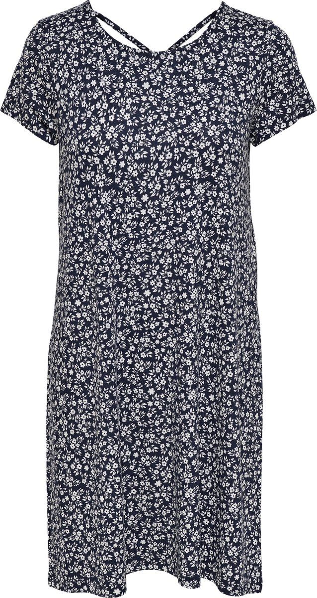 Donkerblauw met stippen