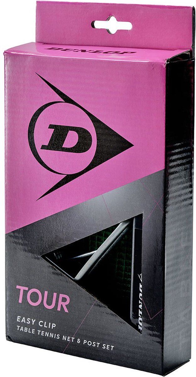 Dunlop Tour - Tafeltennis Net & Post Set - Easy Clip steunen - Groen