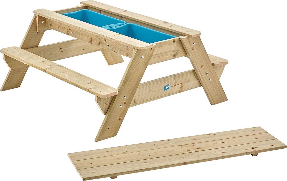 Tp Toys Buffalo Tp-286 Dlx - Picknicktafel En Zandbak Voor 4 Kinderen - Fsc Gecertificeerd Hout - Bruin