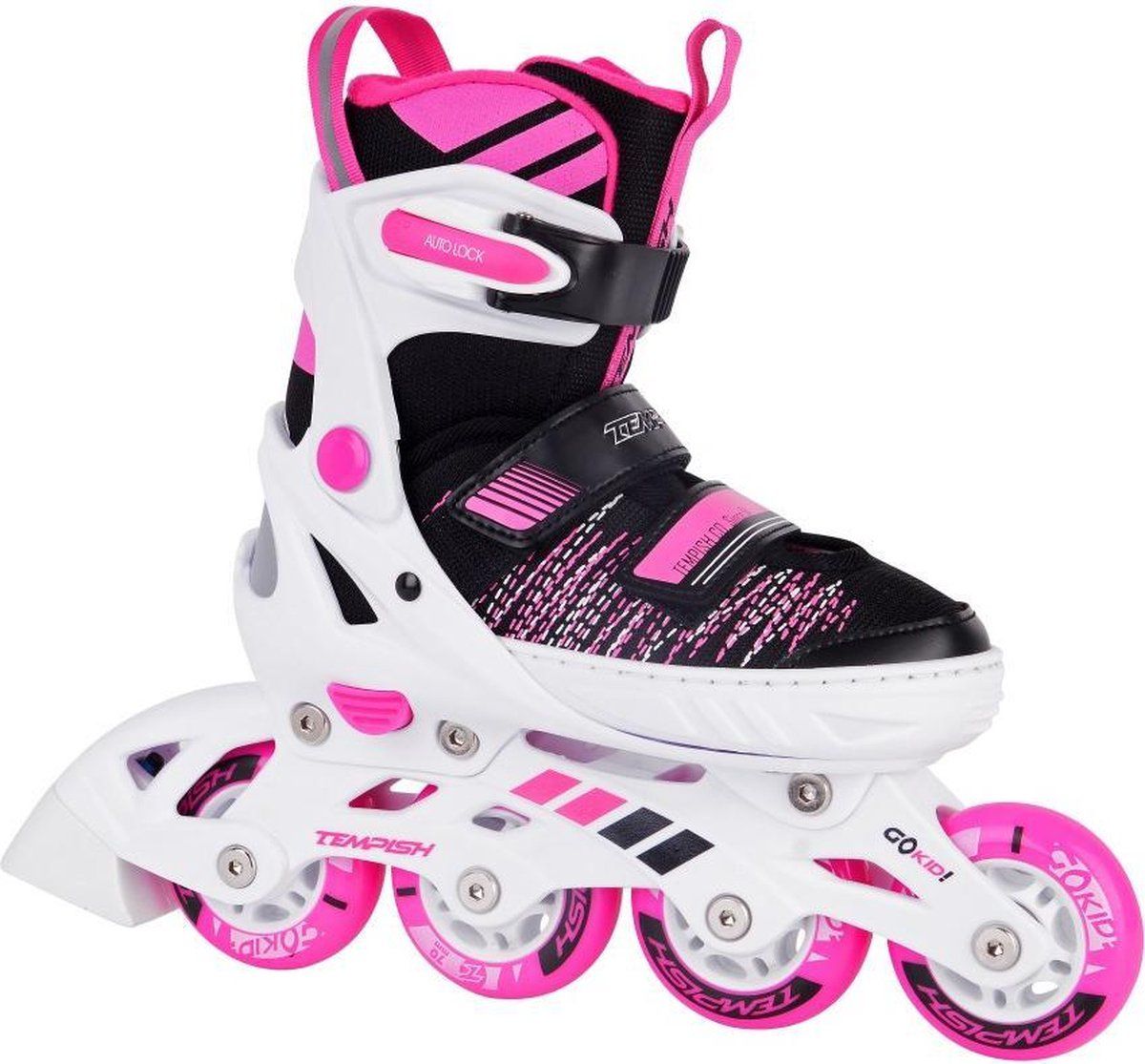 Tempish Gokid - Inline Skates - Verstelbaar 33-36 - Wit Roze