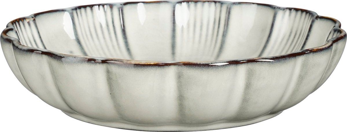 Mica Decorations Corfu - Schaal - H5 XØ18, 5 Cm - Keramiek - Grijs