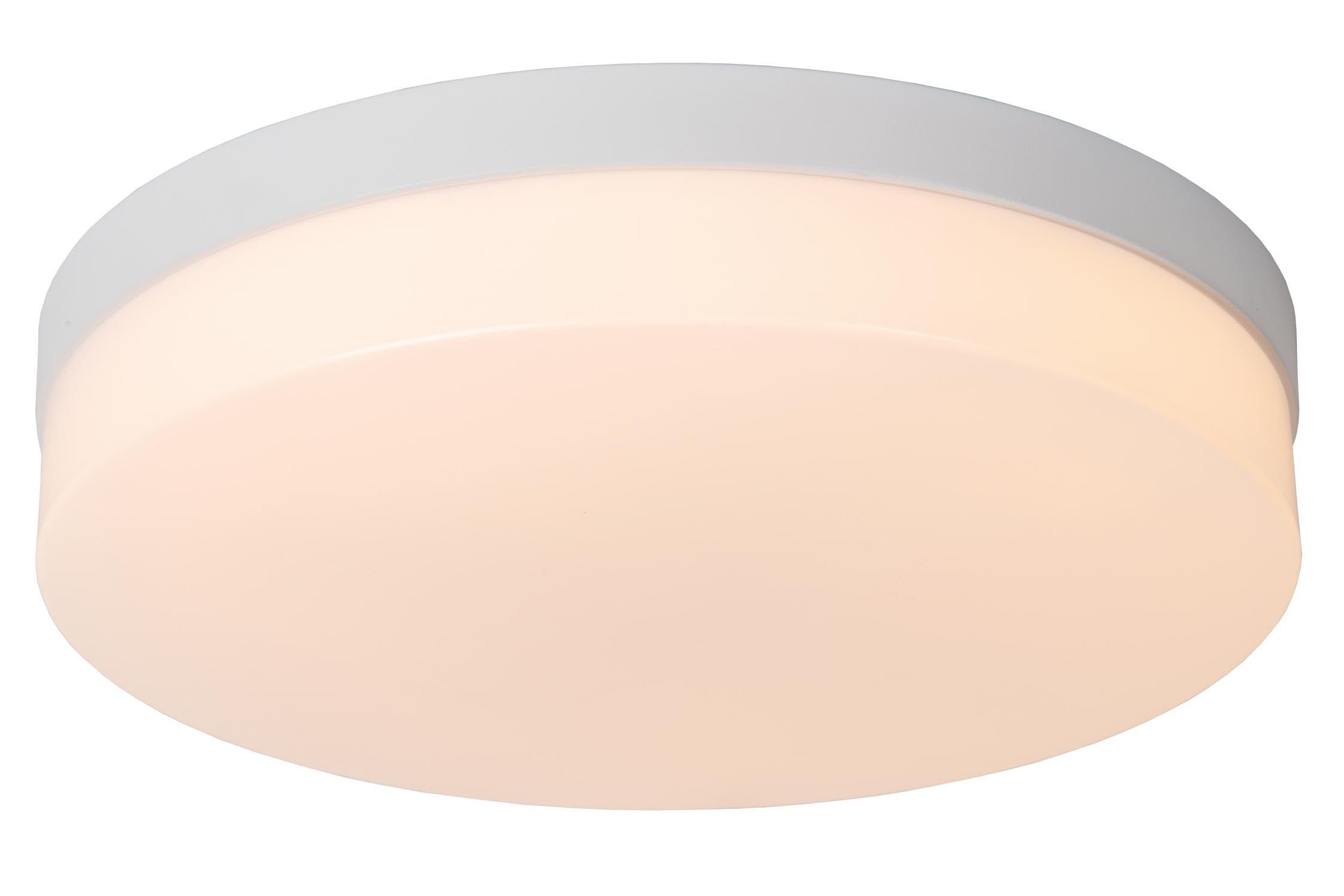 Lucide Biskit - Plafonnire Badkamer - Led 1x24W 2700K IP44 Bewegingssensor - Wit