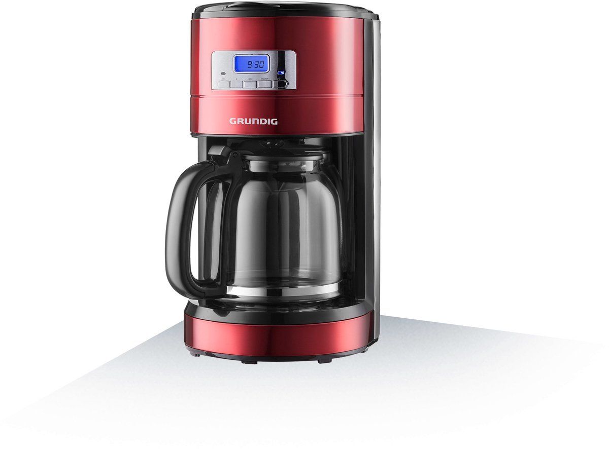 Grundig Zwart/Rood Km 6330 - Filter Koffiezetapparaat - 12 Kopjes