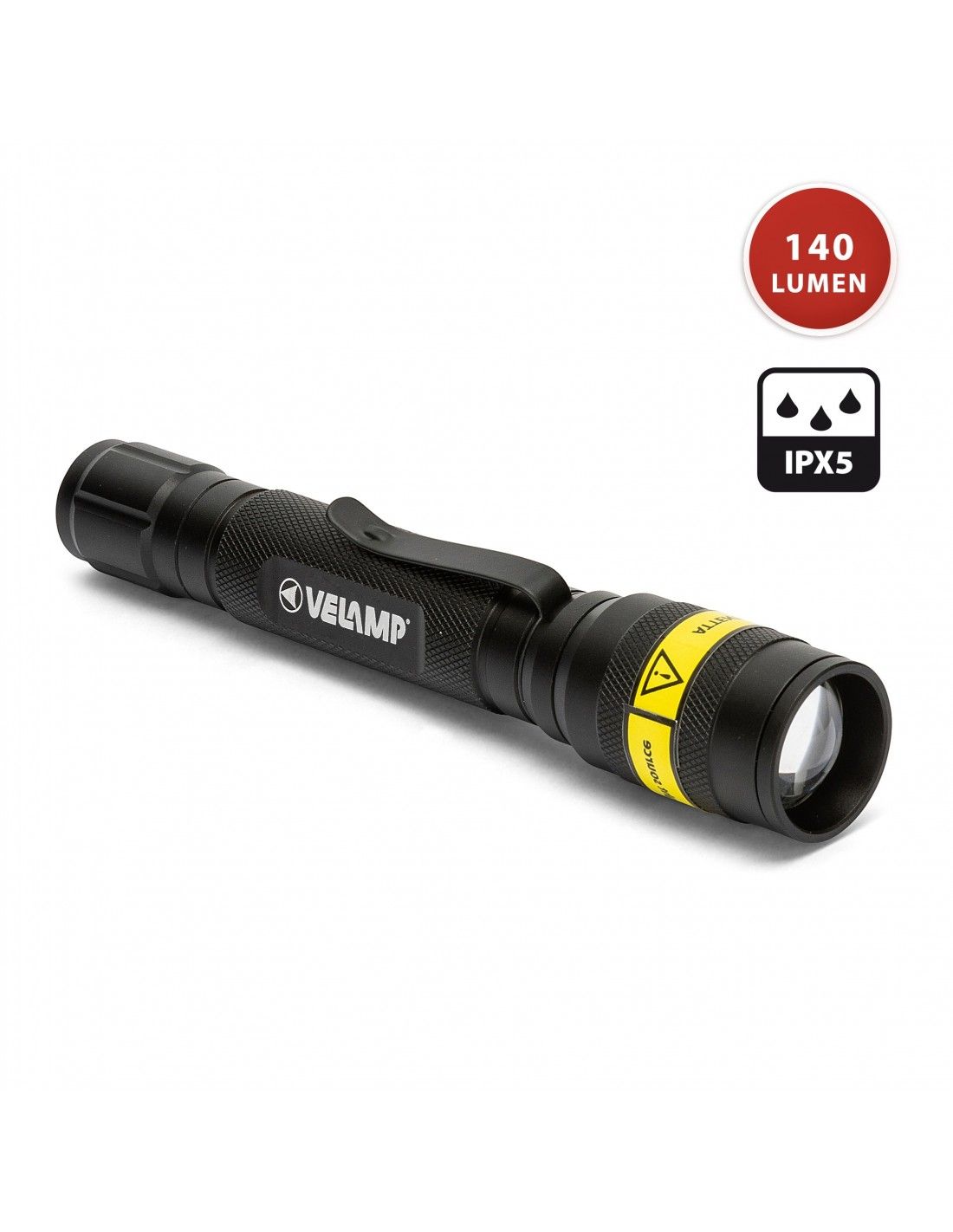 Velamp KOST, tactische zaklamp, CREE XPE-R3 LED, focusseerbaar, extreem licht, 140 lumen, inclusief
