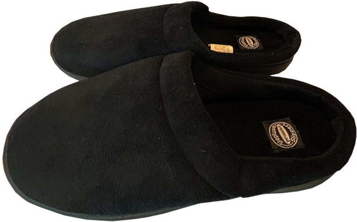 Stepluxe Pantoffels - Anti-vermoeidheid - Zachte Microvezel - Zwart