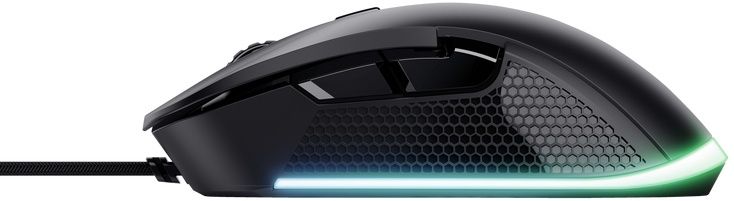 Trust GXT 922 Ybar - Bedrade Gaming Muis - 7200 DPI RGB - Zwart refurbished, photo 3