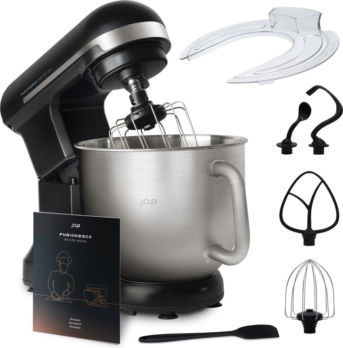 Jap Appliances Mastermix - Keukenmachine 1000W - 6 Snelheden - 5.7L Mengkom - Mat Zwart