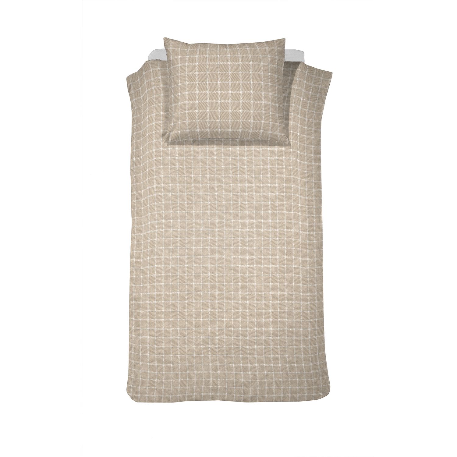 Cinderella Carre - Dekbedovertrek - Flanel - 140x200/220 cm - Naturel