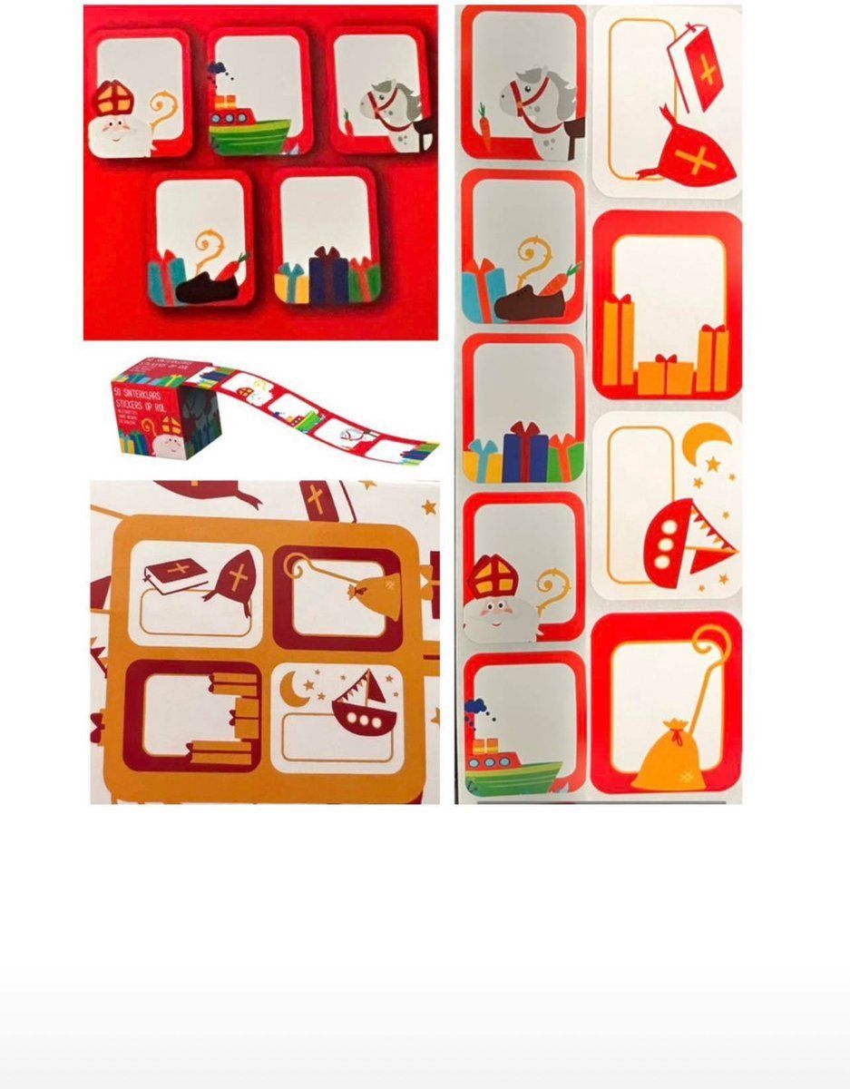 Sinterklaas Stickers - Cadeau naamstickers Sint thema - Labelstickers - 50 stuks (50x)