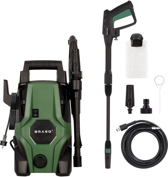 Brasq Hpw 105 - Hogedrukreiniger - 1400W - 105 Bar - 426 L/H - Complete Set